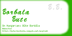 borbala bute business card