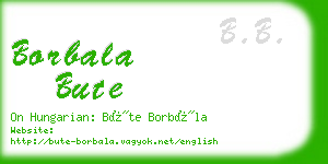 borbala bute business card